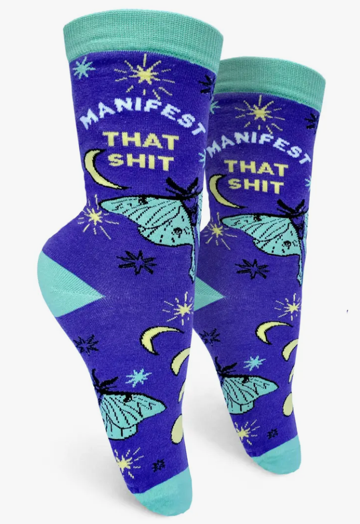 Manifest That Shit Women's Crew Socks