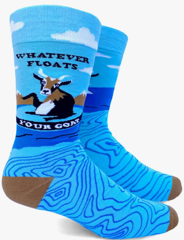 Whatever Floats Your Goat Men's Crew Socks