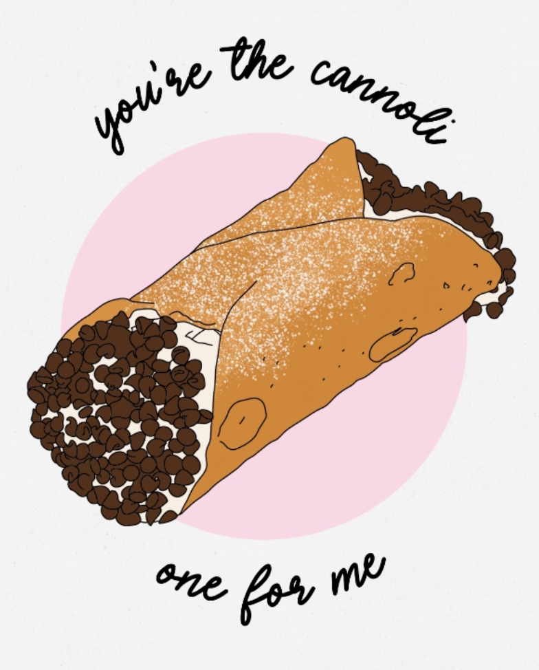 Cannoli One For Me Valentine's Day, Anniversary, Love Card