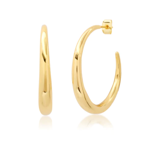 Medium Thin to Thick Gold Hoops