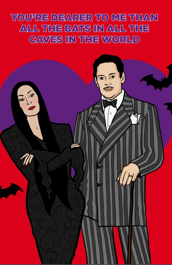 Addams Family Love Halloween Greeting Card