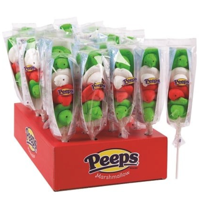 Christmas Peeps Red, White and Green Vanilla Pops