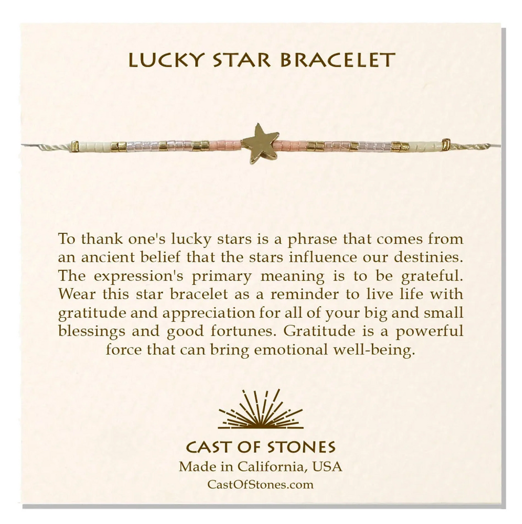 Lucky Star Bracelet - Gold/Peach