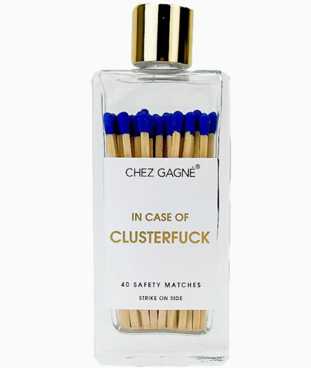 In Case of Clusterfuck Matches - Glass Bottle Matchsticks