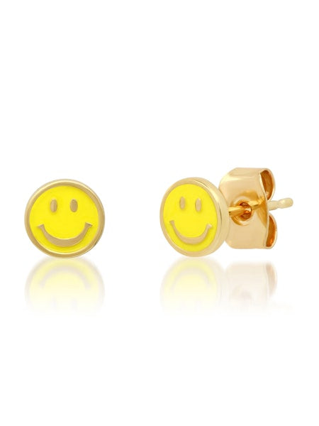 Enamel Smiley Face Studs View