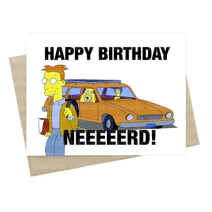 Simpson Nerd Birthday Card
