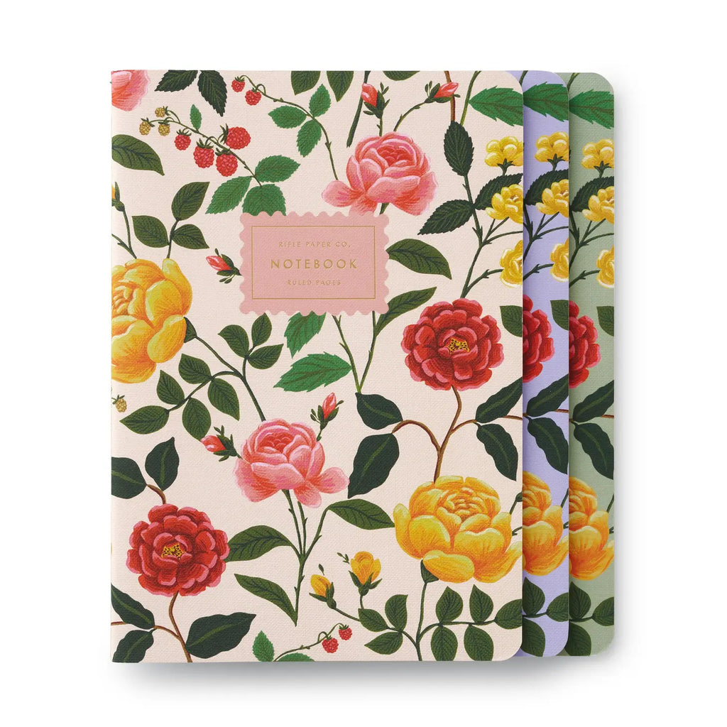 Roses Assorted Set of 3 Notebooks