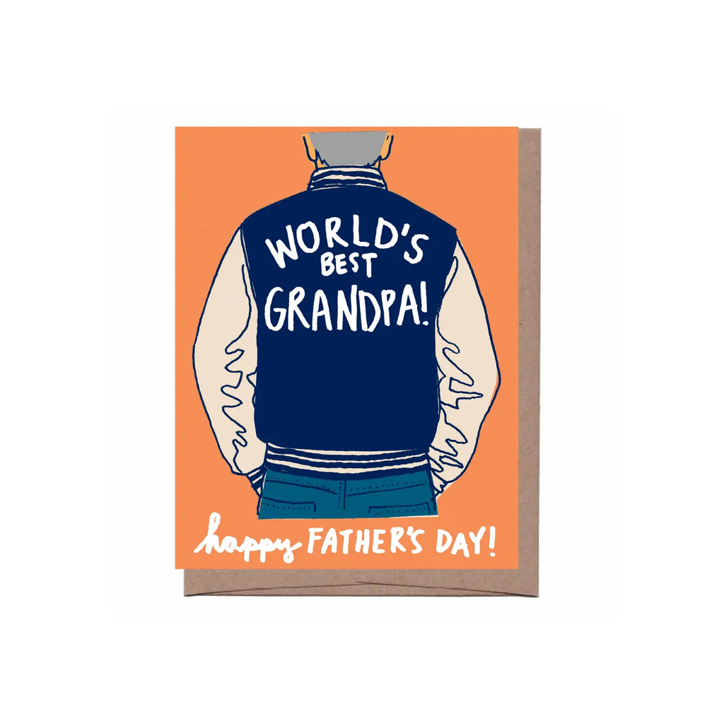 Grandpa Varsity Jacket Father's Day Greeting Card