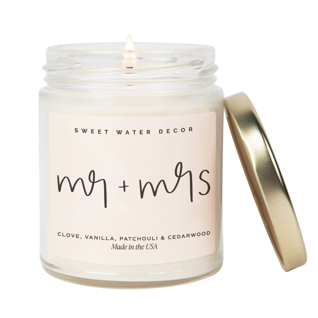 Mr. & Mrs. 9 oz Soy Candle - Home Decor & Gifts