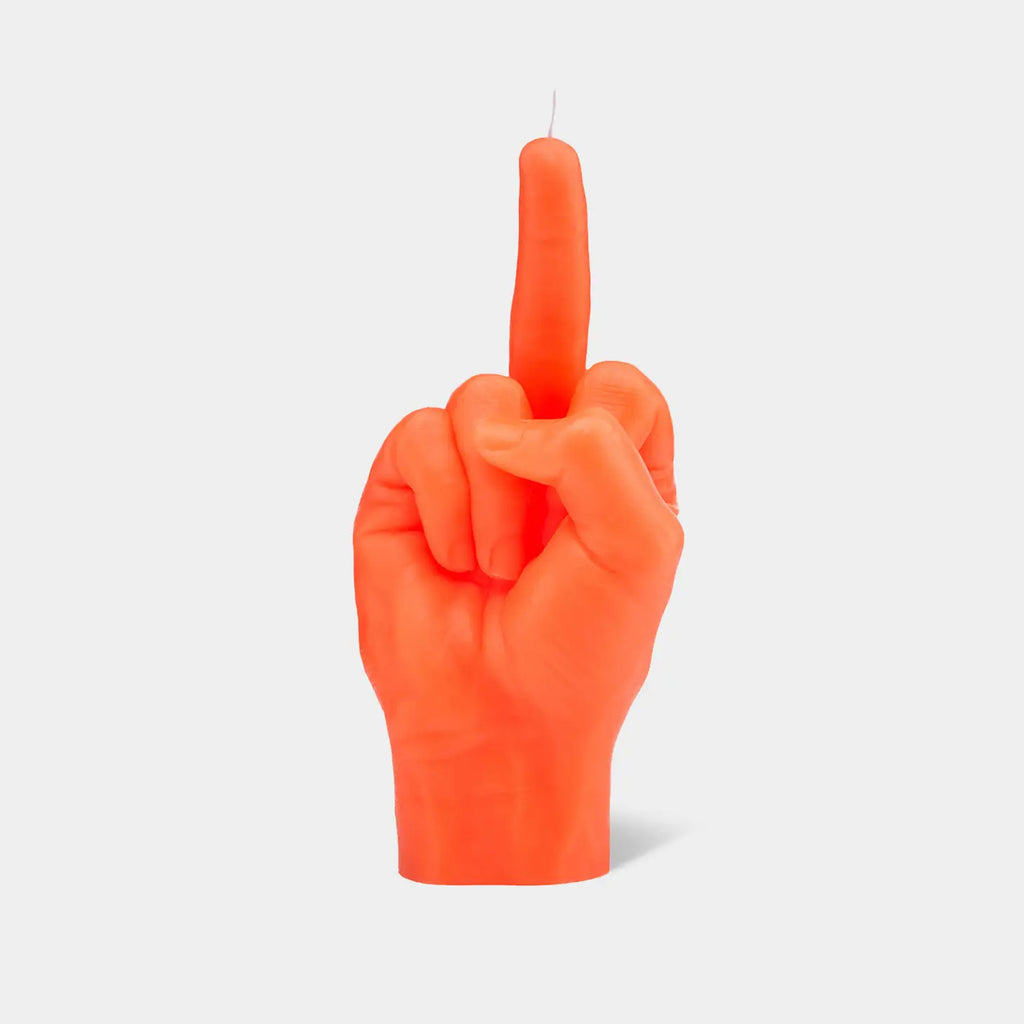 Orange Candle Hand "Fuck You"