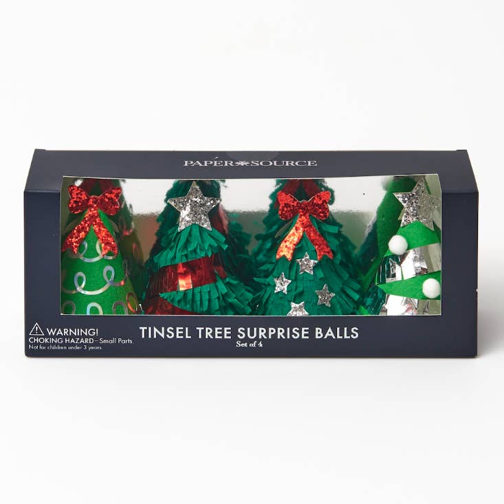 Tinsel Tree Christmas Surprise Balls