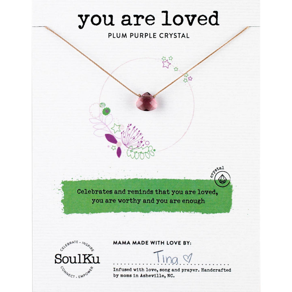 Plum Purple Soul Shine Necklace For You Are Loved - SS15