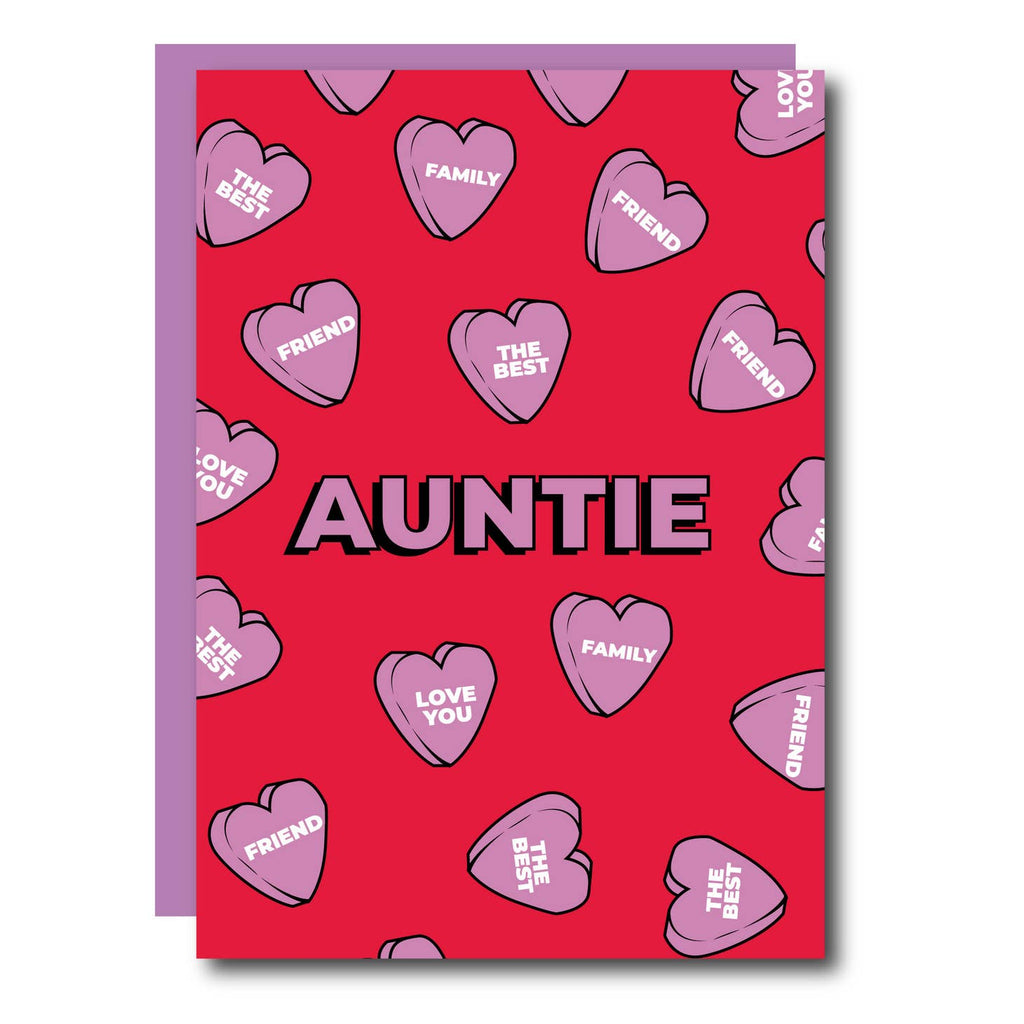 Auntie Hearts Greeting Card