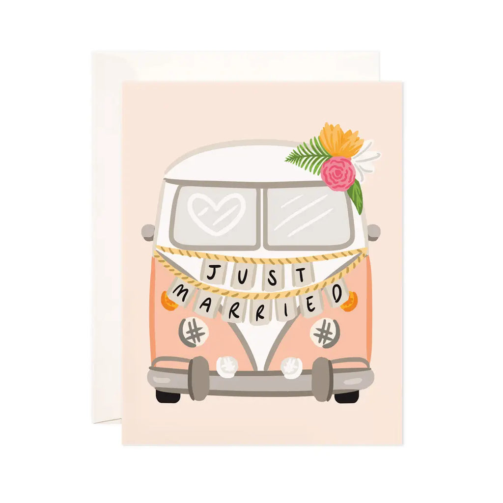 Getaway Van Greeting Card - Wedding Card, Gift
