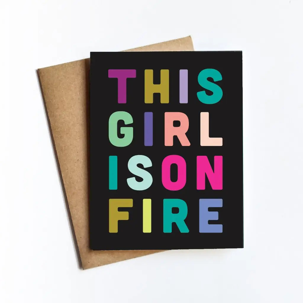 Girl on Fire Card