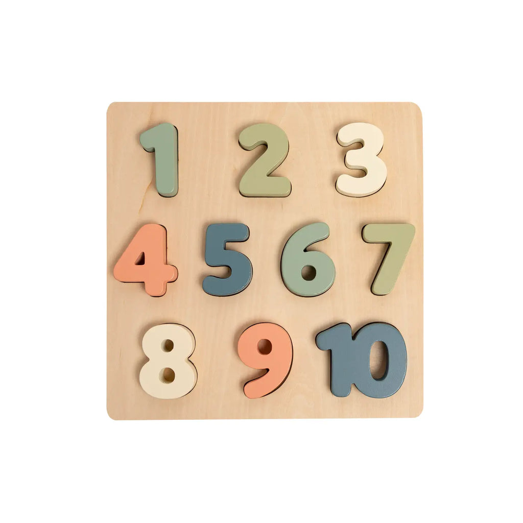 Wooden Numbers Puzzle, Nursery Decore