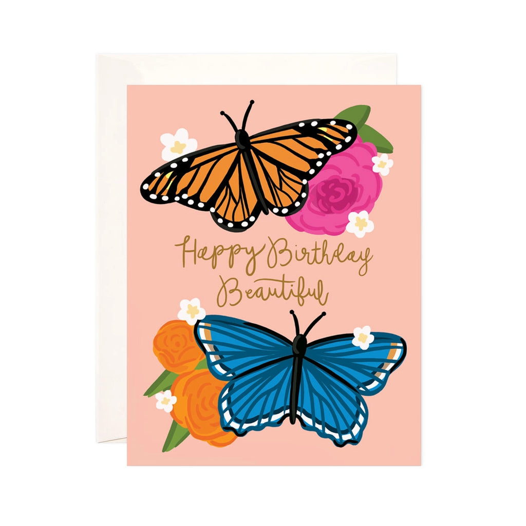 Butterfly Birthday Greeting Card - Cute Birthday Card