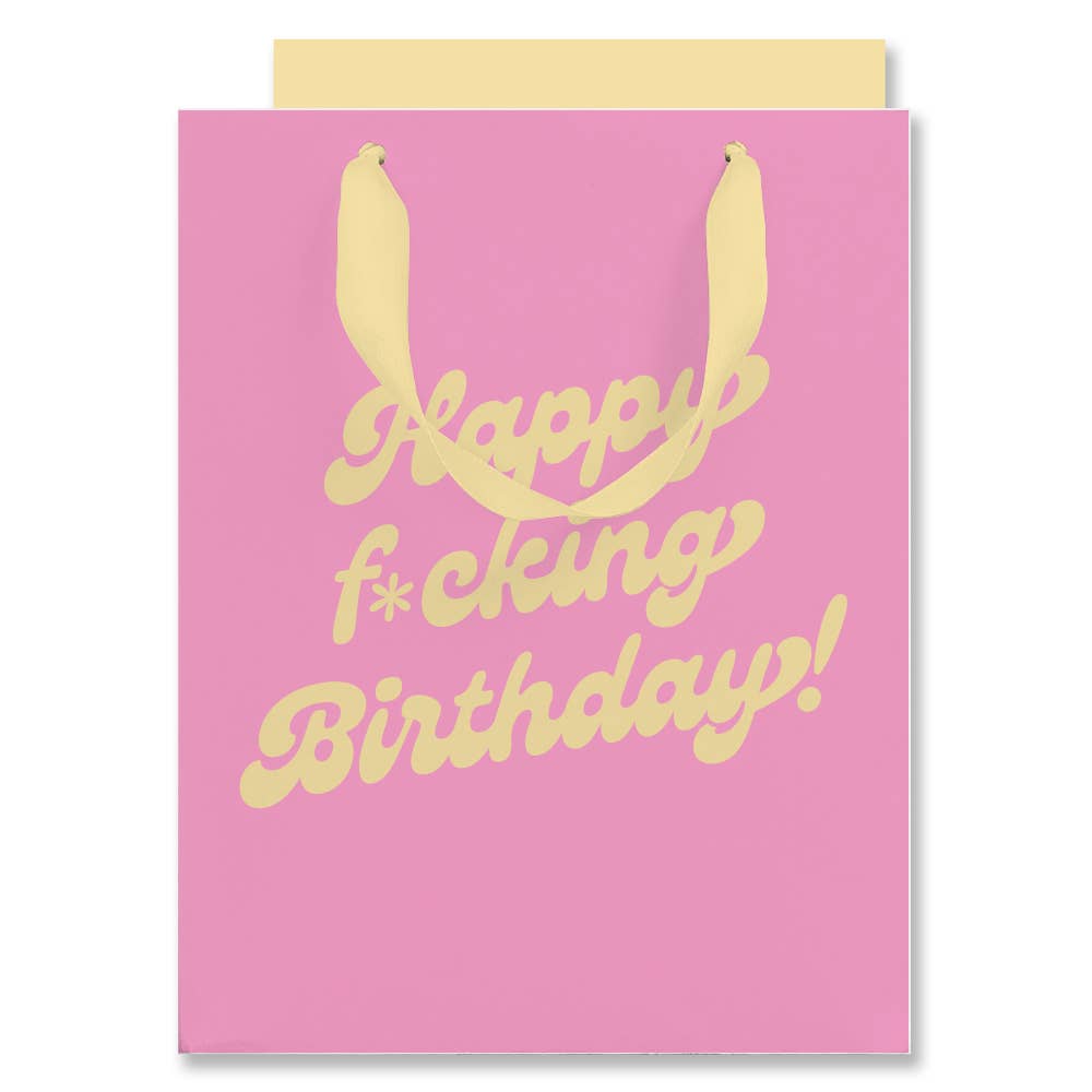 Funny Birthday Gift Bag with Tissue | Happy F*Cking Birthday