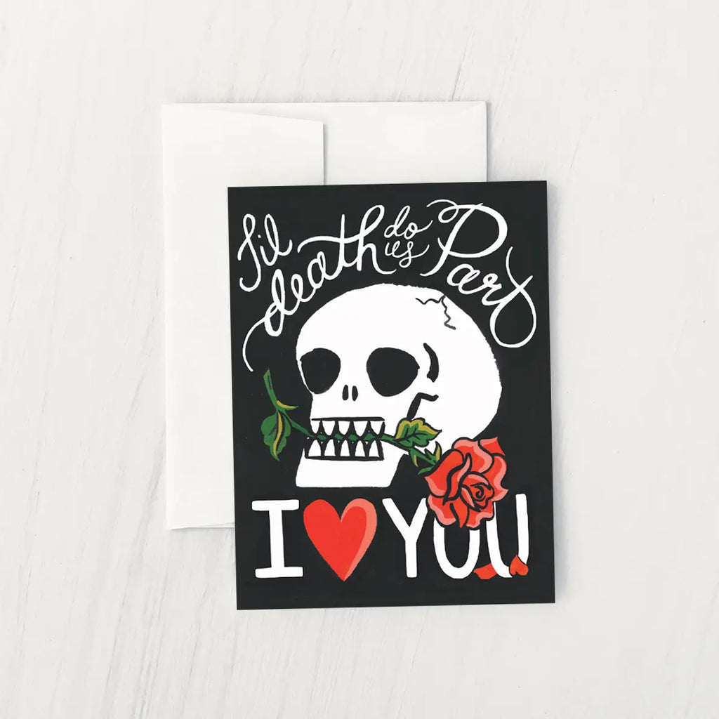Skull and Rose Card