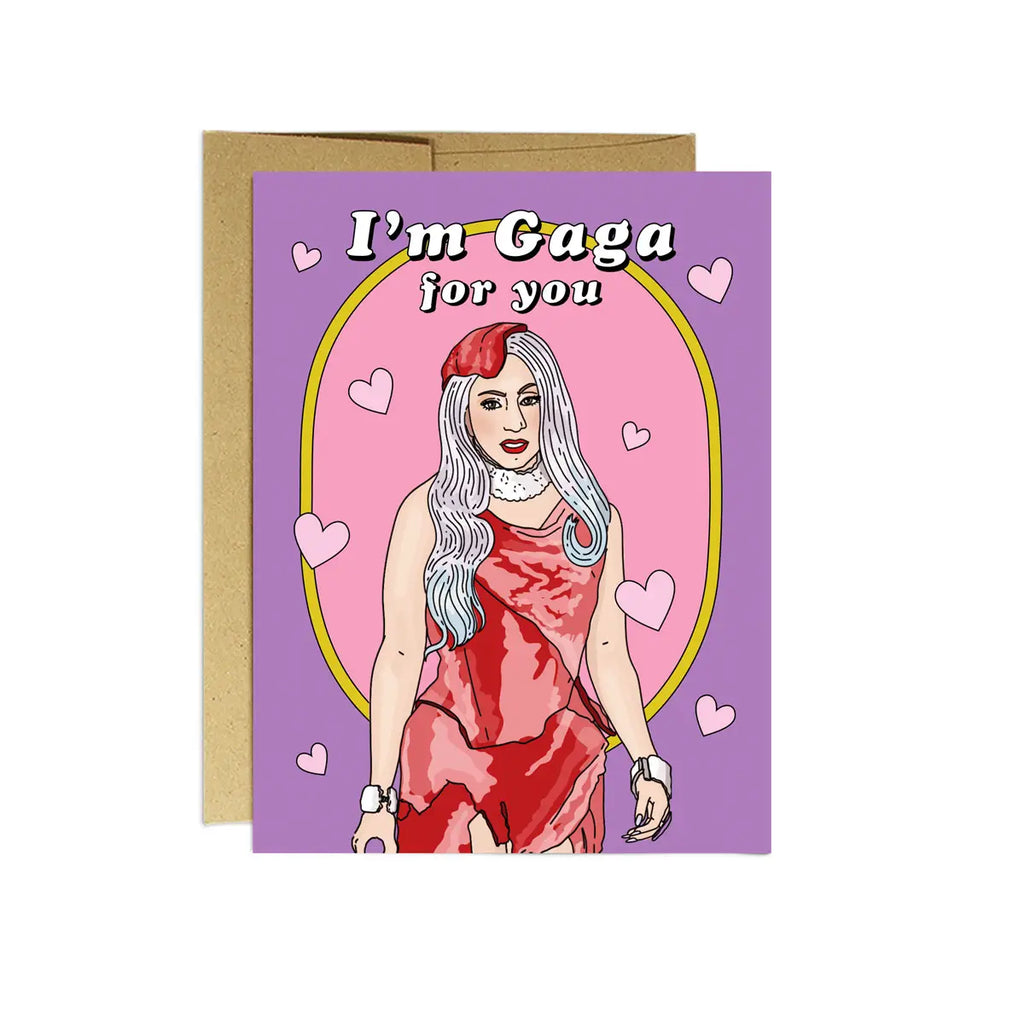 Gaga For You Valentine's Day Card