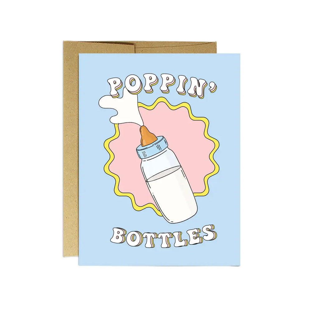 Poppin' Bottles New Baby Card