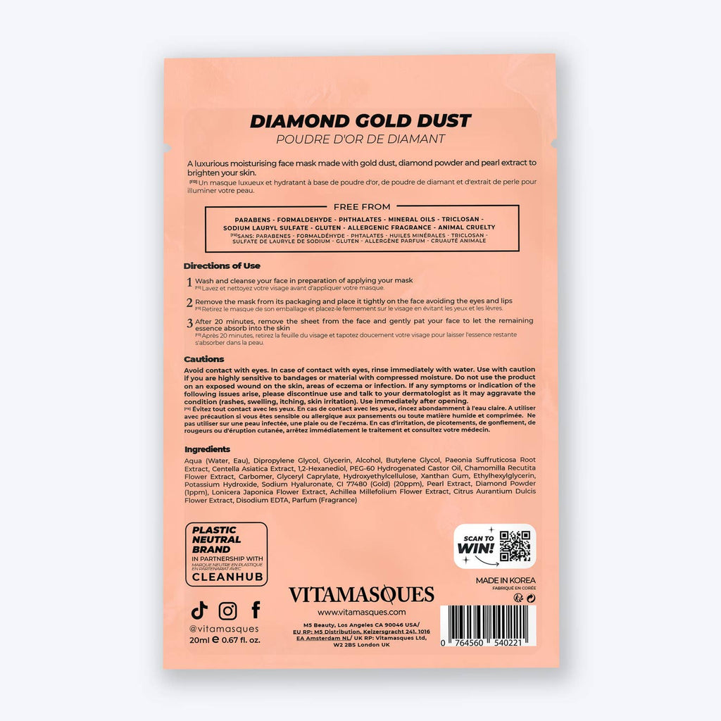 Diamond Gold Dust Sheet Mask