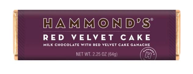 Red Velvet Cake Hammond's Candy Bar