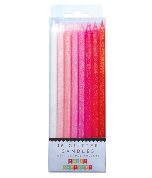 Tall Pink Gradient 16 Candle Set