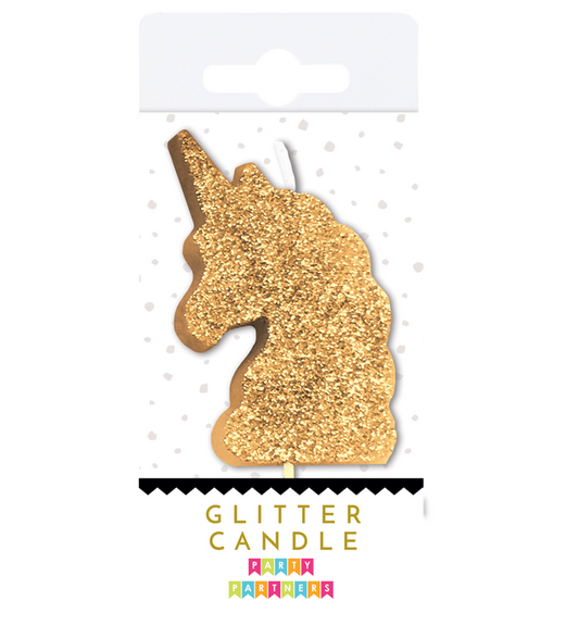 Unicorn Gold Glitter Candle