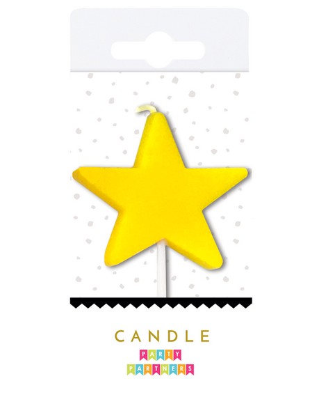 Star Neon Yellow Candle