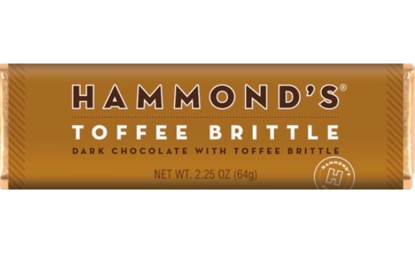 Natural Toffee Brittle Dark Chocolate Hammond's Candy Bar