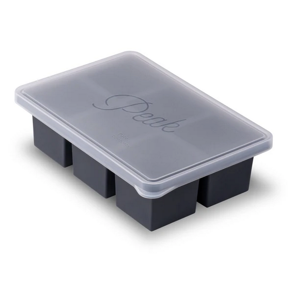 Charcoal Cup Cubes Freezer Tray - 6 Cubes