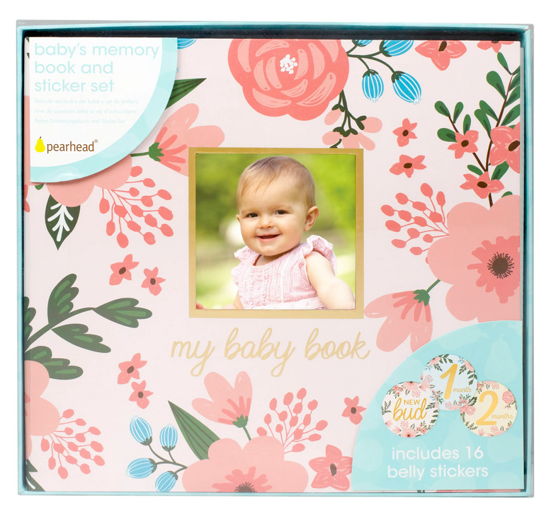 Baby's Memory Book and Sticker Set, Floral