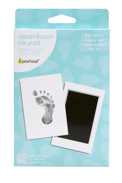 Black Handprint or Footprint Clean-Touch Ink Pad