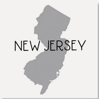 New Jersey Grey State Love Coaster