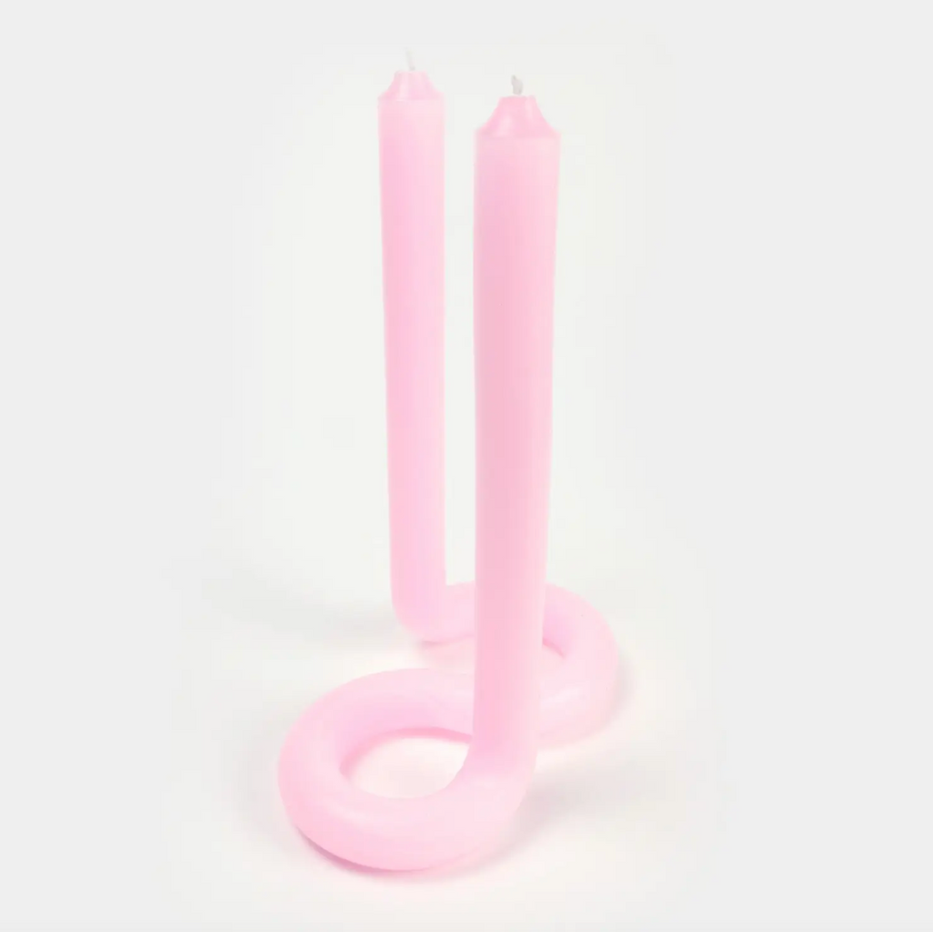 Twist Candle Light Pink