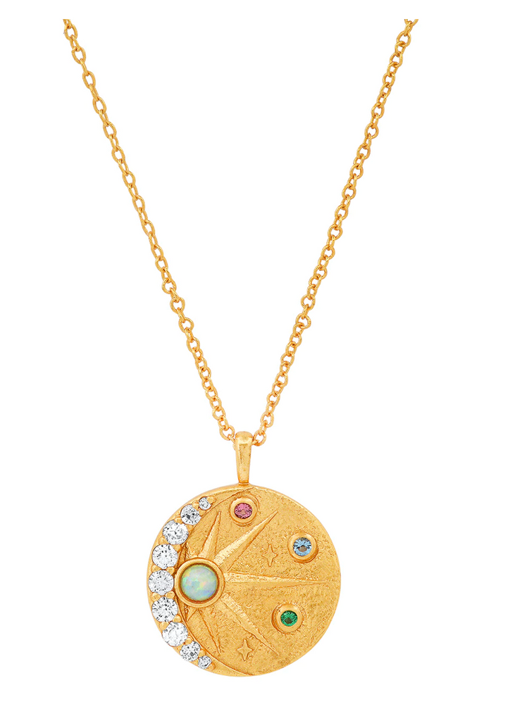 Star and Moon Coin Necklace