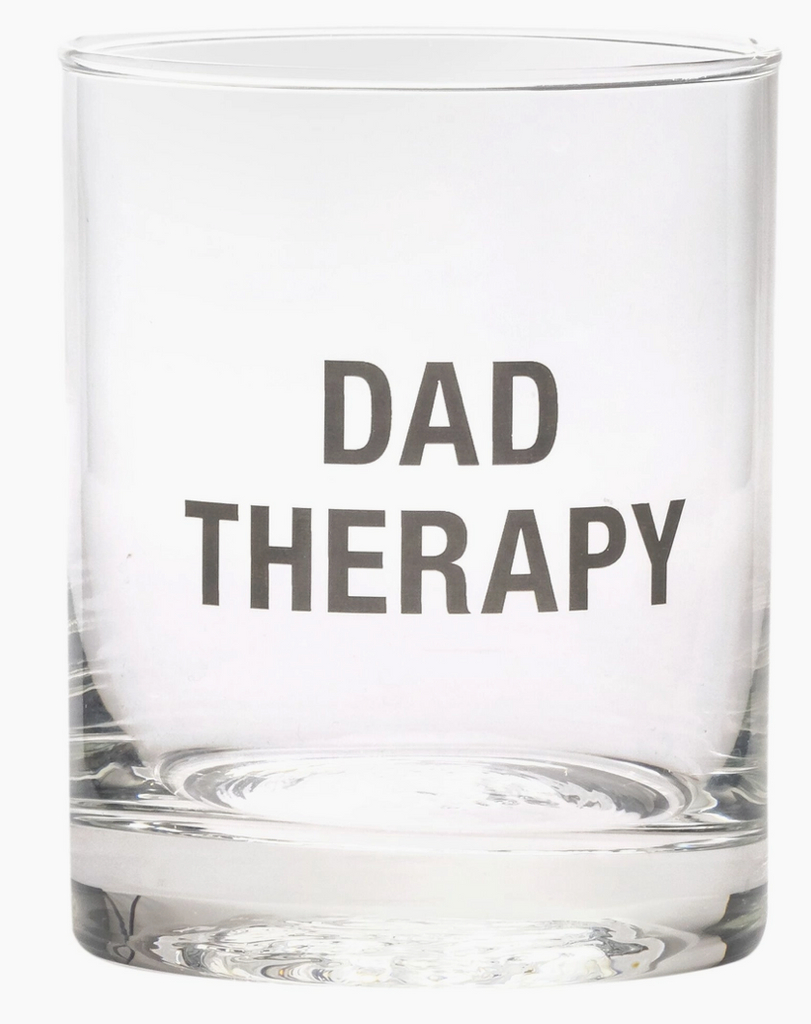 Dad Therapy Rocks Glass