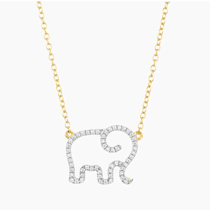 Elephant Mom Pendant Necklace