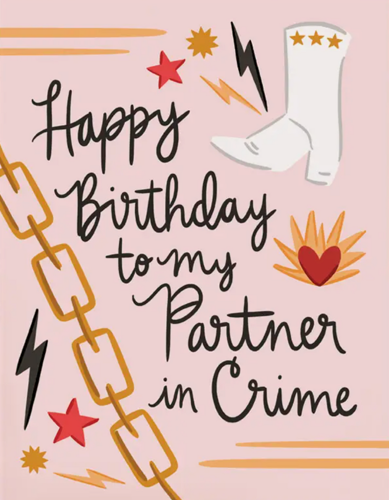 Partner in Crime Bday Greeting Card