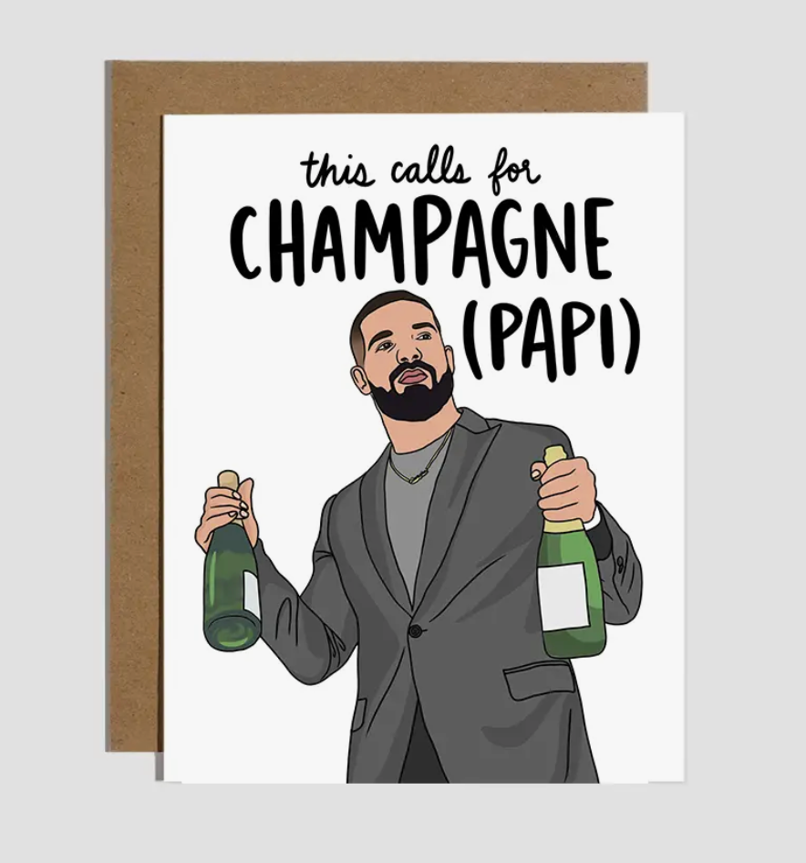Champagne Papi Congrats Card