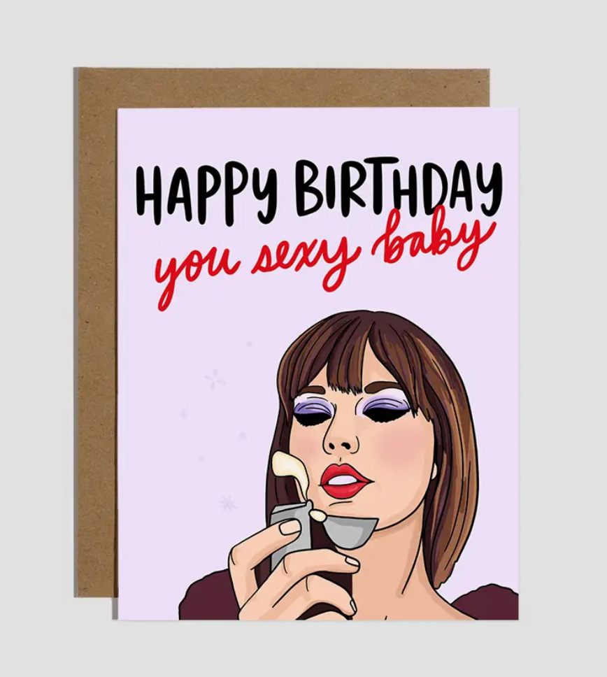 Taylor Sexy Baby Birthday Card