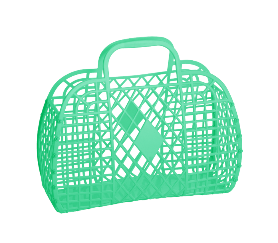 Green Small Retro Basket