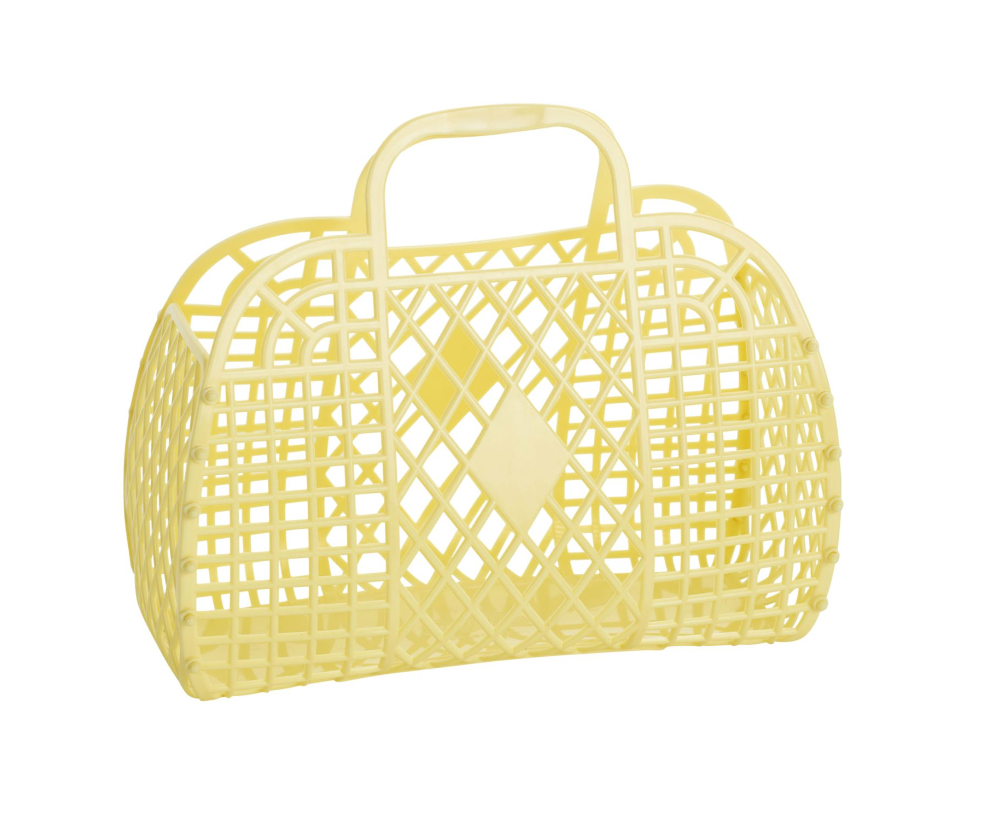 Yellow Small Retro Basket