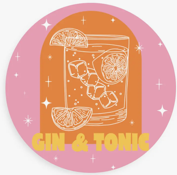 Gin & Tonic Bottoms Up Single Coaster
