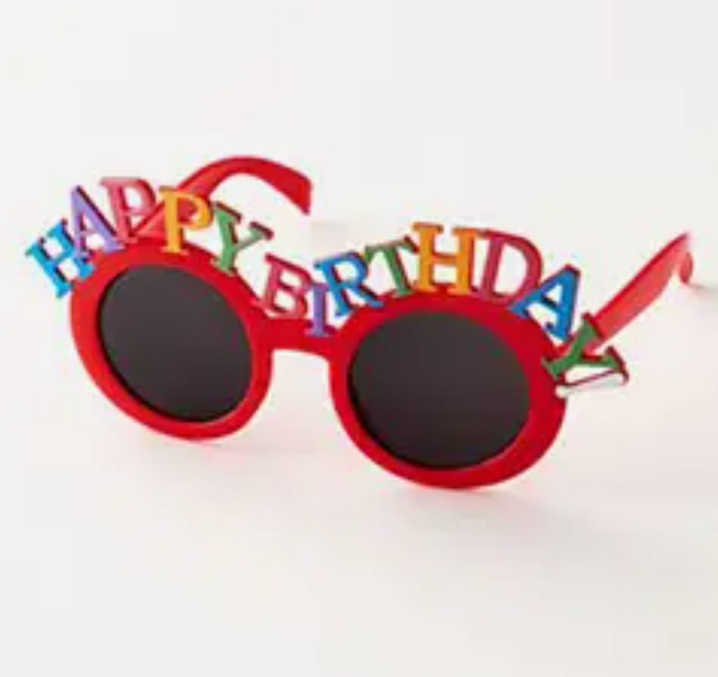 Red Happy Birthday Sunglasses