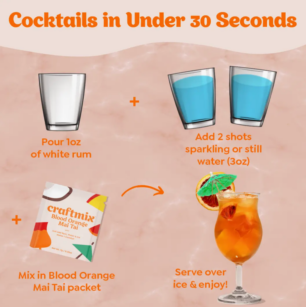 Blood Orange Mai Tai Single Cocktail/Mocktail Mixer