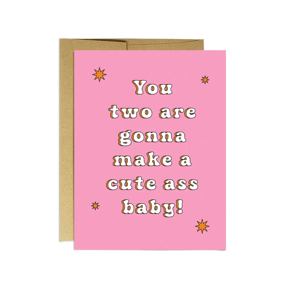 Cute A** Baby New Baby Card