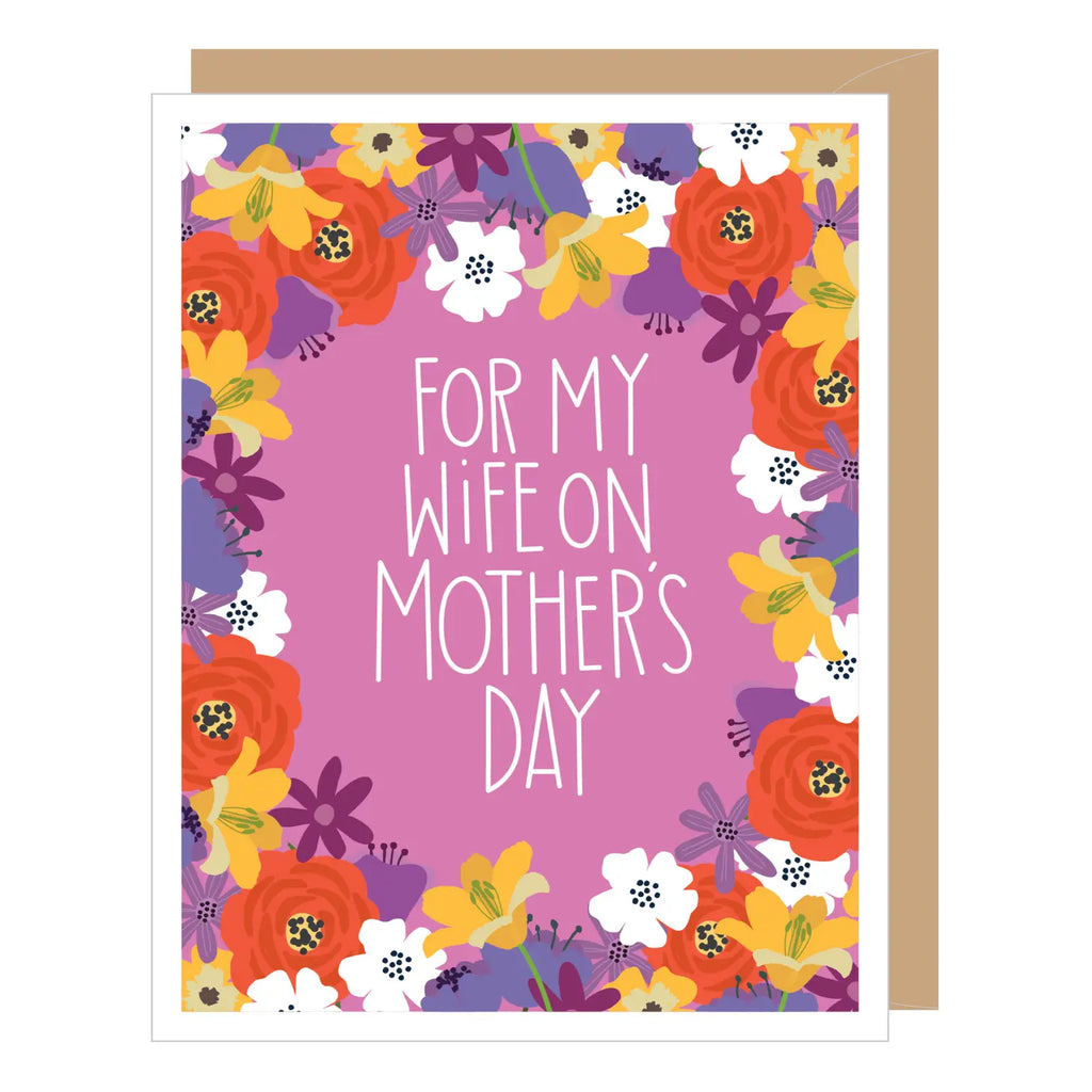 Floral Wife Mother's Day Card
