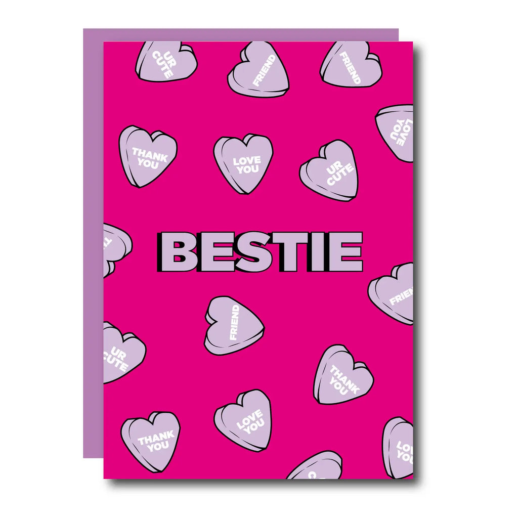 Bestie Hearts Greeting Card